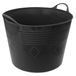 Excellent Houseware Flexibele wasmand - zwart - 40 liter - kunststof - 50 x 45 cm - met handvatten