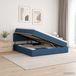 Maison Exclusive - Lit LED avec rangement et matelas, bleu, 160 x 200 cm, tissu