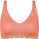 Sloggi Zero feel Soft Bra Bliss - Naadloze BH top - Kanten bralette met brede bandjes - L - Oranje