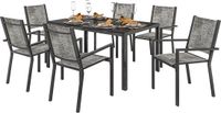 Outsunny Ensemble de terrasse - Acier - 150x90x71cm - Noir