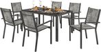 Outsunny Ensemble de terrasse - Acier - 150x90x71cm - Noir