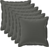 vidaXL - Taie d'oreiller - 6 pièces - BOIS - Anthracite - 70 x 70 cm - Polyester