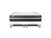 Ensemble 2x80x200 matelas mémoire de forme sommier blanc