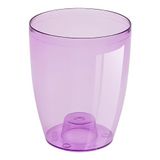 Prosper Plast Coubi Pot de fleurs, 16 x 18,3 cm, Violet Transparent