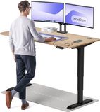 Desktronic HomePro Zit-sta Bureau Elektrisch In Hoogte Verstelbaar, 160x80 cm Bamboo/Zwart