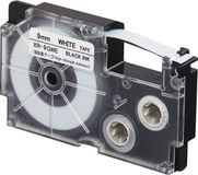 Casio XR-9GWE Labeltape extra sterk klevend Wit Zwart 9 mm 5.5 m