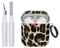 TPU Hoes voor AirPods met Sleutelhanger in Luipaardprint