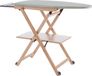 Arredamenti Italia Stirocomodo Naturale - Houten Strijkplank 135x45 cm – Massief Beuken – Hoogte Verstelbaar 84-93 cm – Met Stoomunithouder & Wieltjes – Kleur: Bruin - ARIT