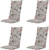 Merkloos Madison Julliete - Kussen Gestikt Hoge Rug - Set van 4 - Licht Grijs/Multicolour