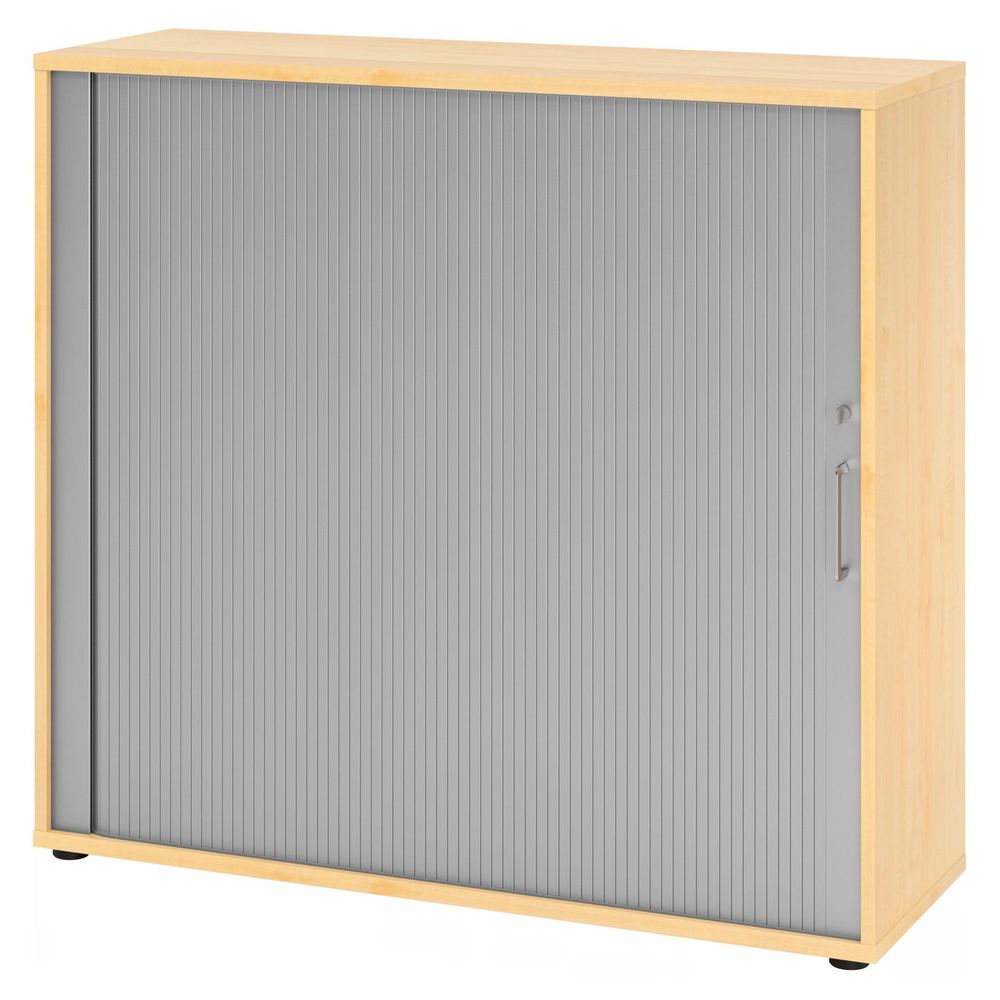Roldeurkast - Esdoorn/Zilver - 120 x 40 x 110 cm - Beta 1733S