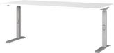 Germania bureau 7912-639, wit/zilver, me. hoogteinst., 180 x 91 x 80 cm (b x h x d)