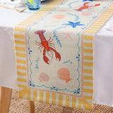 furn. Brunch Strepen Indoor/Outdoor Tafelloper - Multi - 180 x 35cm