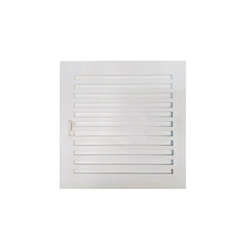 MONTSERRAT ventilatierooster ventilatie PVC met frame en sluiting beschermhoes, wit, set 4-delig 17 x 17 cm wit