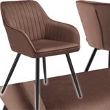 tectake® Eetkamerstoel Marilyn - Bruin