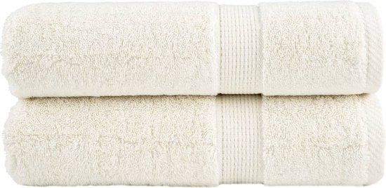 vidaXL Badhanddoeken SOLUND 2 stuks 600 g/m² 100x150 cm Katoen Crème