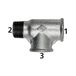 Riegler T-stuk 134, IG/IG/AG, Rp 1/2 i., R 1/2 a., Rp 1/2 i., bedrijfstemperatuur -20 °C tot 300 °C, zwart gehard gietijzer, thermisch verzinkt