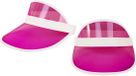 Sans marque Visière/pare-soleil - 2x - pour Adultes - rose/blanc - Chapeau de carnaval