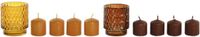 DKD Home Decor Kaarsenset bruin 2 stuks