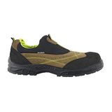 Cofra Miami Mud S1 P SRC veiligheidsschoen, Italiaans leer, metaalvrij, antistatisch, geperforeerd suède en lycra elastaan, maat: 45