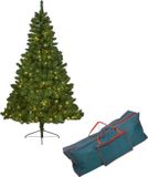 Kaemingk B.V. Sapin de Noël artificiel Imperial Pine avec éclairage 180 cm incluant sac de rangement