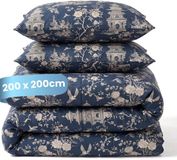 Slaapspeciaal Essential Print Lotus Blue Dekbed 200x200 cm