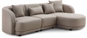 MASSIVMOEBEL24 d'angle beige 260x165x72 cm