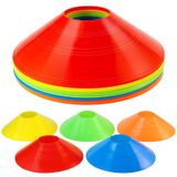 Cônes de football - Cônes d'entraînement - Pylônes - 20 pièces - Bleu, vert, orange, rouge et jaune