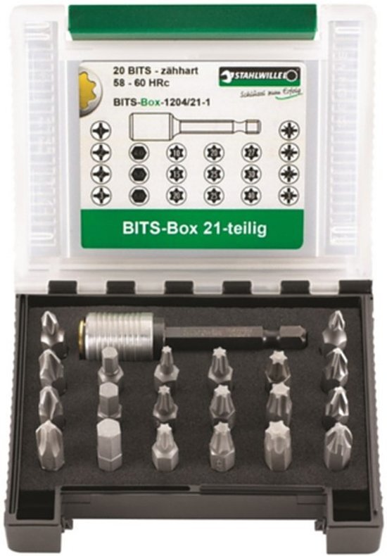 Stahlwille 1204/21-1 21-delige Bitset in cassette