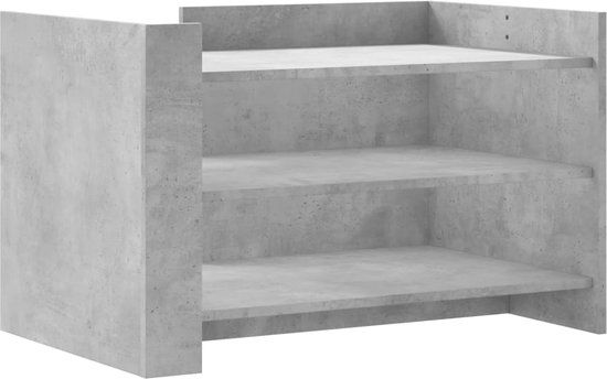 VidaXL Salontafel 80x50x50 cm bewerkt hout betongrijs