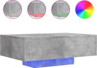vidaXL Salontafel met LED-verlichting, betonkleur, 85x55x31 cm