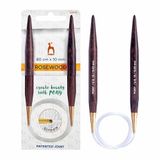 Pony Rosewood Circular Knitting Needles 80cm x 10.00mm Wood Multi