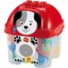 ECOIFFIER Abrick blocs de construction, 50 pièces, design chien, seau de rangement, adapté aux enfants à partir de 18 mois