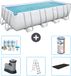Bestway Power Steel Rechthoekig Zwembad - 549 x 274 x 122 cm - Grijs - Compleet met Accessoires