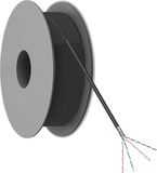 Allteq Netwerkkabel - Cat 5e - U/UTP - Vaste kern - CCA - 5.2mm - 50 meter - PE - Op rol - Zwart
