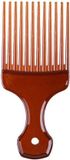 New Age Devi Thuis in Waren B.V. Brede Tanden Afro Haar Krullend Haar Vork Kam Bruin Unisex Haar Stijl Krullend Massage Kappers Insert Borstel Haar Styling Tool