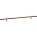 Viefe Poignée de meuble KUMO WOOD en bois et aluminium, BA 320 mm - noyer + aspect inox