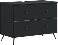 vidaXL Wastafelmeubel BREDA Zwart 82 x 41 x 59 cm
