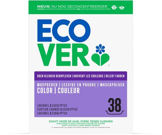 Ecover Waspoeder Color 38 Wasbeurten - 1,9 kg