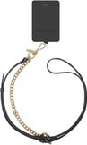 UNIQ Coehl Caryne Serie - Sangle de téléphone universelle 3-en-1 - Portefeuille - Ébène