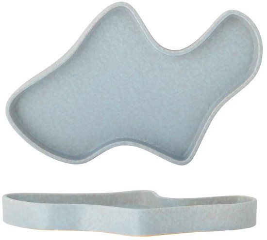 Bloomingville Dienblad aardewerk blauw Lakey 32xm