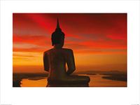 The Art Group Sun Setting Over The Mekong Stuart Meikle Art Print, Papier, Multi-Colour, 60 x 80 x 1,3 cm