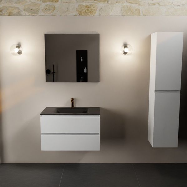Mondiaz Aivy badmeubelset - 80cm - Talc - 2 lades - Urban