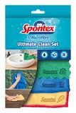 Spontex Microvezel Nettoyage Chiffons, Bleu/Vert/Jaune, 3 Pièces