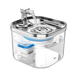 Waterfontein Cha Waterfontein voor katten met filter en pomp, stil, 2,0 l