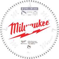 Milwaukee Cirkelzaagblad voor Kunststof | Ø 216mm Asgat 30mm 80T - 4932471319