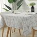 Rechthoekig tafelkleed geometrische stijl - katoenen linnen tafelkleed stofdicht tafelkleed voor keuken, eetkamer, tafelblad, decoratie (rechthoekig/langwerpig, 130 x 180 (4-6 zitplaatsen), wit)