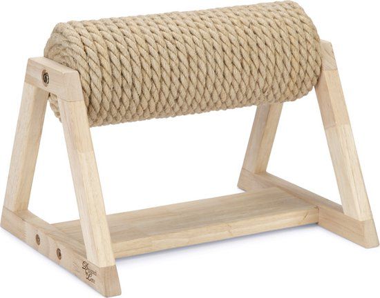 Designed by Lotte Yves Cat Scratching Post - Wooden - 36x29.5x28 cm - Brown