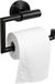 HUSH. Living Toiletrolhouder zonder klep - wandmontage - inclusief bevestigingsmateriaal - geborsteld staal - zwart