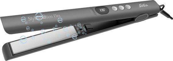 Solis StyleVolution Flex Stijltang - 150-230°C - Keramische Platen - Ionische Technologie - Zwart