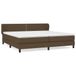 VidaXL Boxspringbed met matras, donkerbruin, 200x200 cm, gestoffeerd